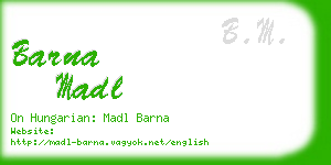 barna madl business card